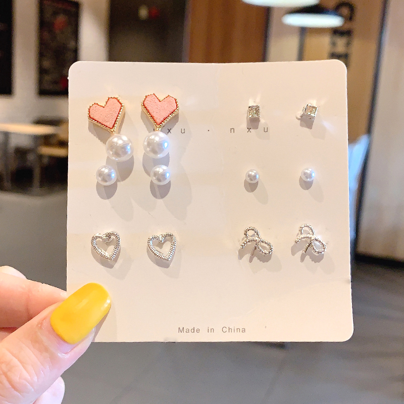 Set 7 Đôi Bông Tai Thiết Kế Đơn Giản Thời Trang Cho Nữ