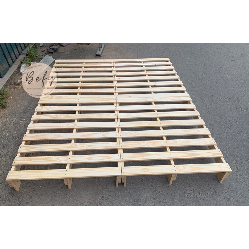 Giường Pallet Gỗ Thông Gỗ Mới 100% / Giường Ngủ Pallet Gấp Gọn - BEFY