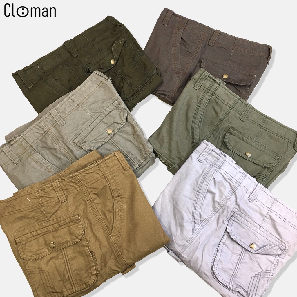 Quần short kaki túi hộp nam PAMAN Bigsize 55-100kg cargo shorts ngắn dáng basic rộng rãi 6 túi cao cấp chất lượng 005QN