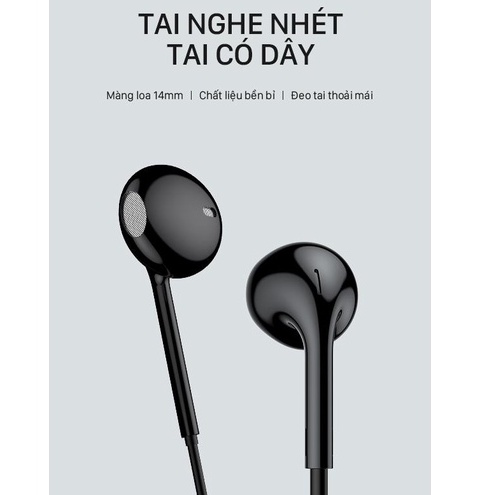 Tai Nghe Nhét Tai Có Dây RE10 Cổng Kết Nối 3.5mm - Âm Thanh HD Sắc Nét Nghe Nhạc Đàm Thoại