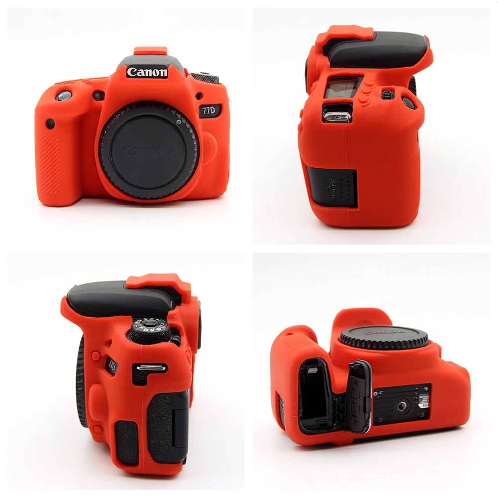 Soft Silicon Rubber Case Cover Skin Protector for Canon EOS 77D Camera