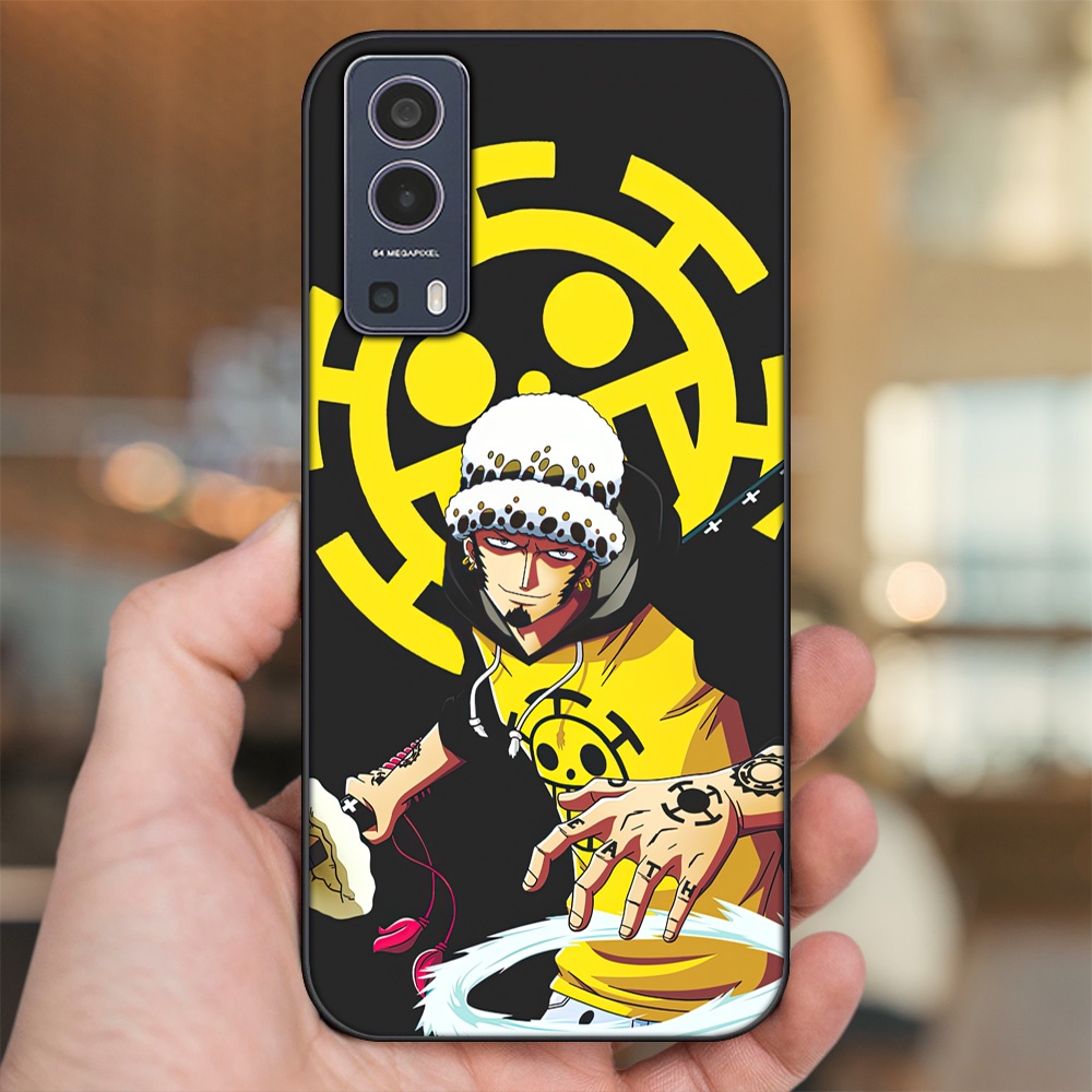Ốp lưng Vivo Y72 5G viền đen in hình Law One Piece