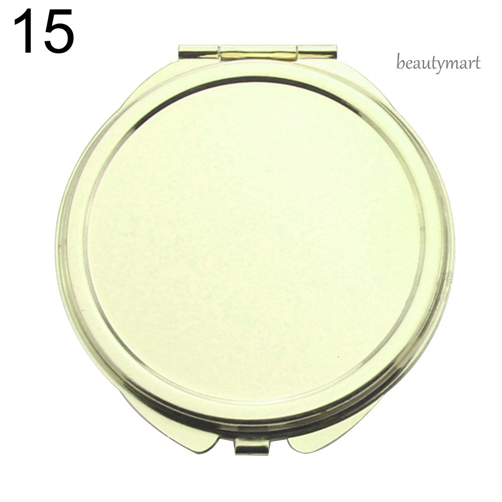 [Hàng mới về] Gương trang điểm có thể gấp gọn đầu dáng tròn/vuông/trái tim/mèo có thể mang đi