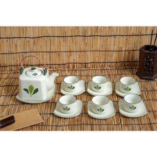 set ấm chén vẽ tay Bát Tràng, ấm chén decor rẻ