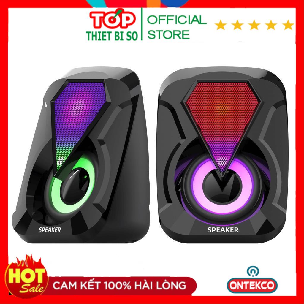 Loa vi tính mini các phiên bản hot để bàn cao cấp âm thanh siêu trầm có đèn led 7 màu - NK