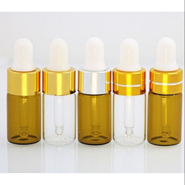 Lọ Chiết Serum ❤ TRÙM SỈ ❤ Lọ chiết tinh dầu mỏng, nước hoa 3ml,5ml,2ml khoen vàng , phụ kiện du lịch