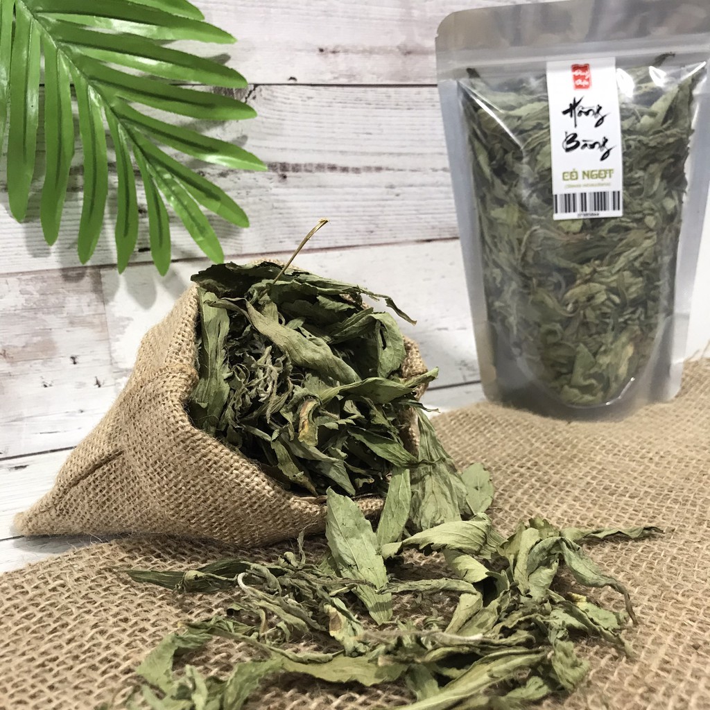 CỎ NGỌT 50g Hồng Bàng ( Cỏ ngọt hữu cơ khô sấy lạnh làm trà dưỡng nhan, cỏ ngọt stevia vị ngọt mát không gây béo phì) | BigBuy360 - bigbuy360.vn