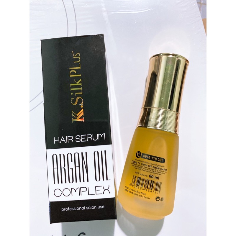 Serum dưỡng bóng tóc K.Silk Plus Argan Oil Complex 60ml