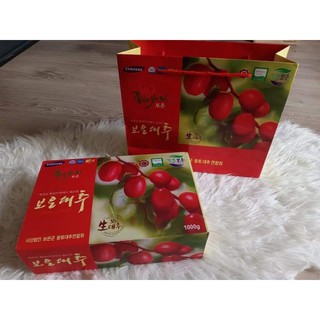 Táo Đỏ Hàn Quốc Hộp 1Kg [ Hàng loại 1] ngon, ngọt có thể ăn không, nấu chè, chưng yến