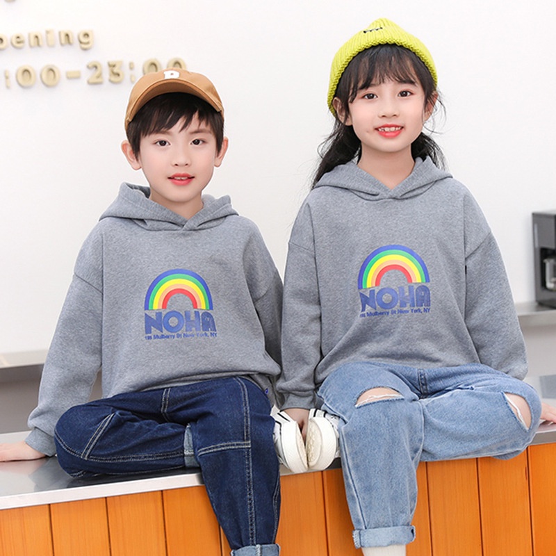 Áo hoodie trẻ em thiết kế thoải mái thời trang thu đông 100-160 6 màu tùy chọn