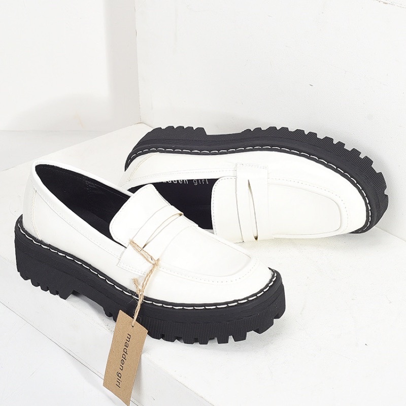 ORDER 🌸 Madden - Giày moca da bóng mũi tròn đế chống trơn chắc chắn Xuất Âu