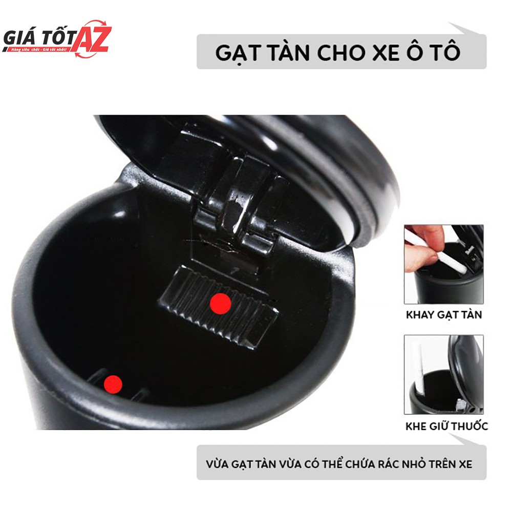 Gạt tàn thuốc lá kiêm thùng rác mini trên xe ô tô - Mầu đen