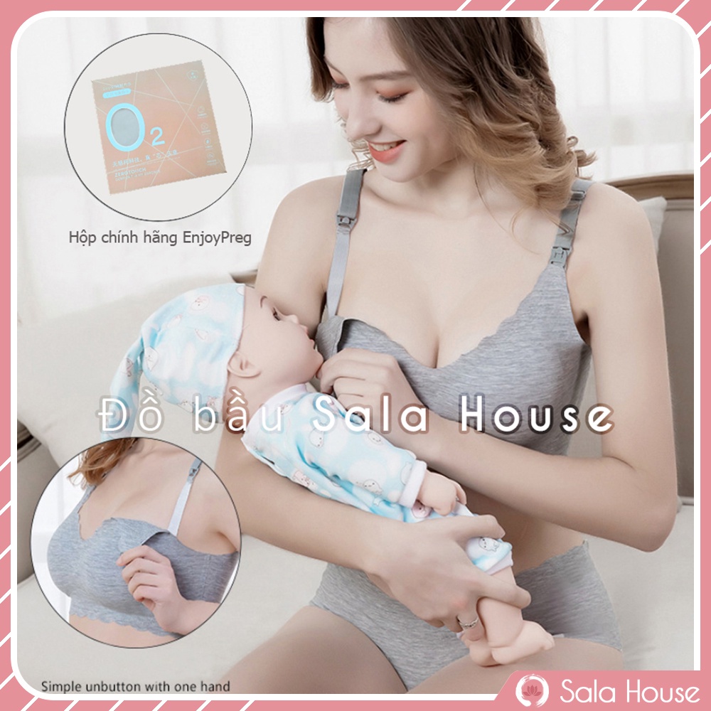 Áo lót bầu sau sinh | Áo ngực cho con bú chống chảy xệ EnjoyPreg vải Modal Siêu Mềm Mịn - Đồ bầu SalaHouse