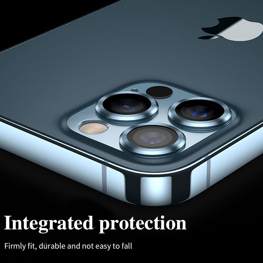 Ốp Điện Thoại Kính Cường Lực 2 Trong 1 Có Vòng Kim Loại Bảo Vệ camera Sau Cho iphone 15 13 14 11 12 15 14 13 12 11 pro max