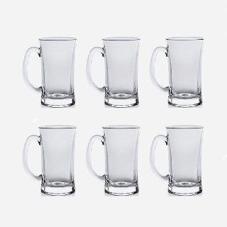 cốc - ly thủy tinh uống  bia Ocean Lugano - Beer Mug - dung tích 330ml - bộ 6 chiếc