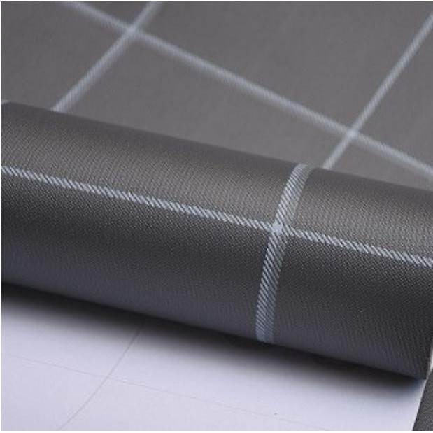 DECAL 1m Giấy dán tường khổ rộng 45cm ( có sẵn keo ) - ô vuông đen đường kẻ trắng | BigBuy360 - bigbuy360.vn