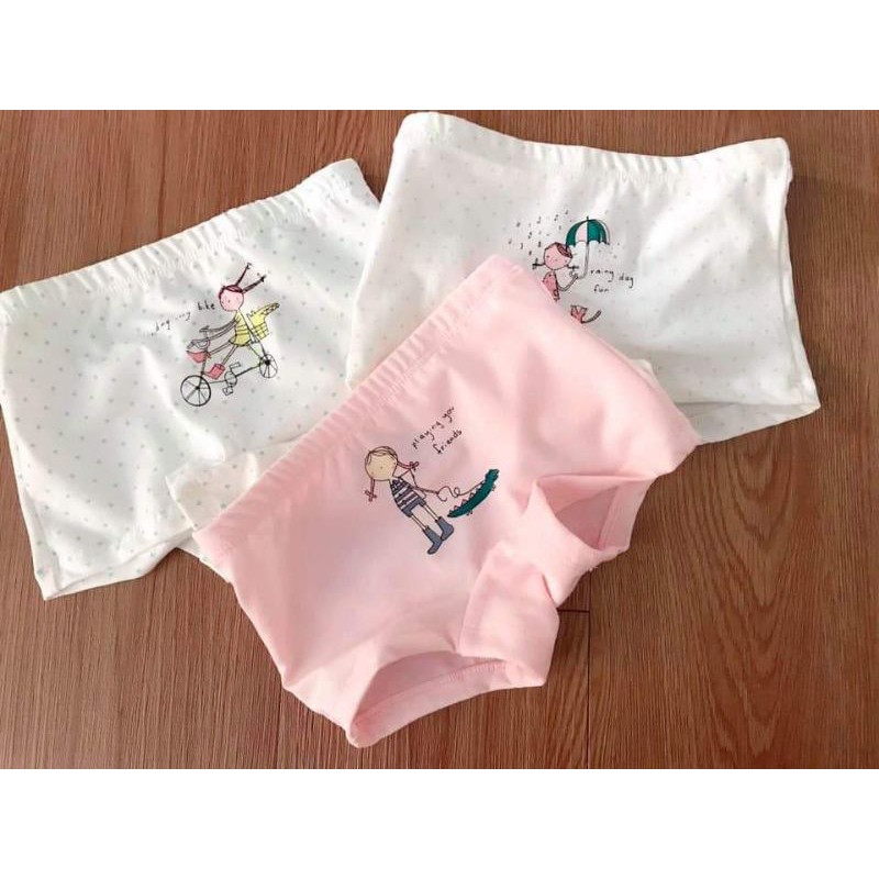 Quần Chip Đùi Bé Gái TEENGO Hàng Xuất Dư Xịn, Quần Lót Cotton Siêu Đẹp, Mềm Mát - 1 cái giao họa tiết ngẫu nhiên