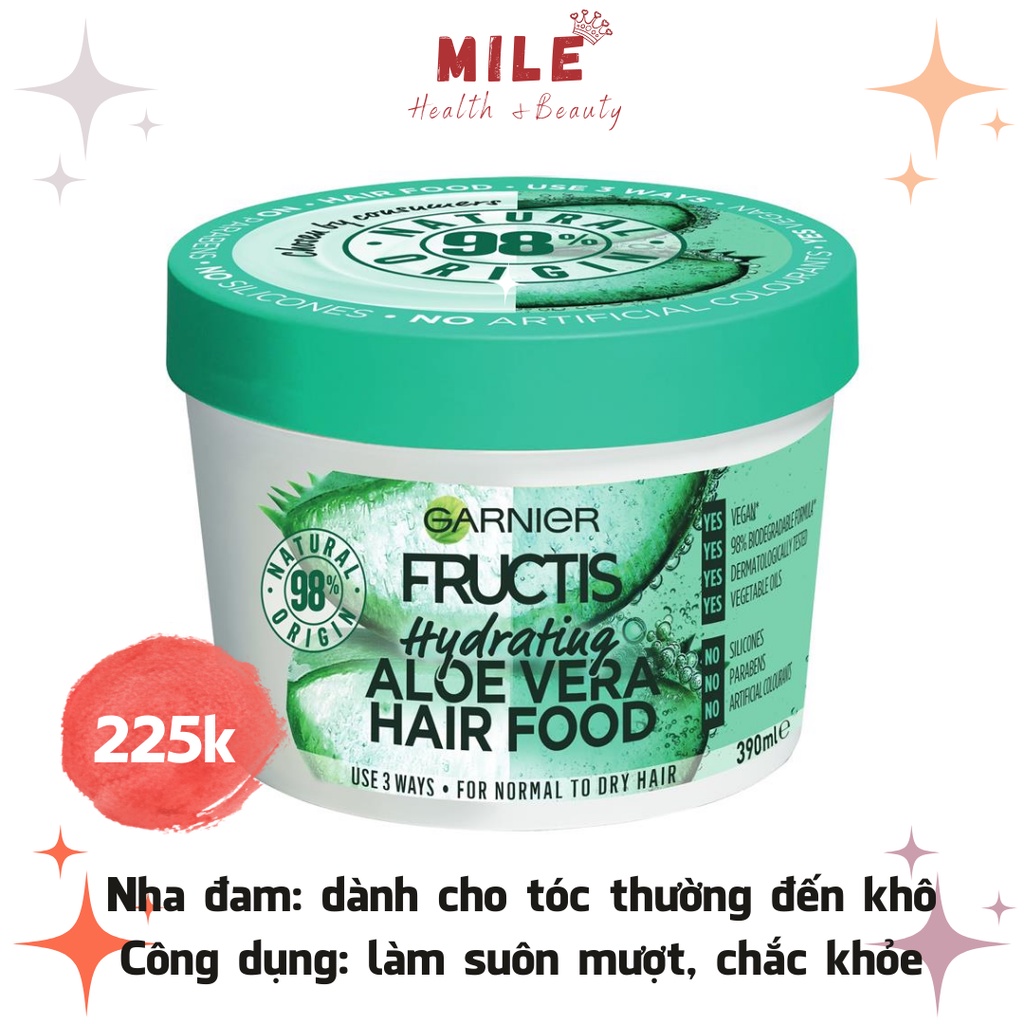 [ BILL ÚC]Mặt nạ ủ tóc Garnier Fructis siêu phục hồi 390ml