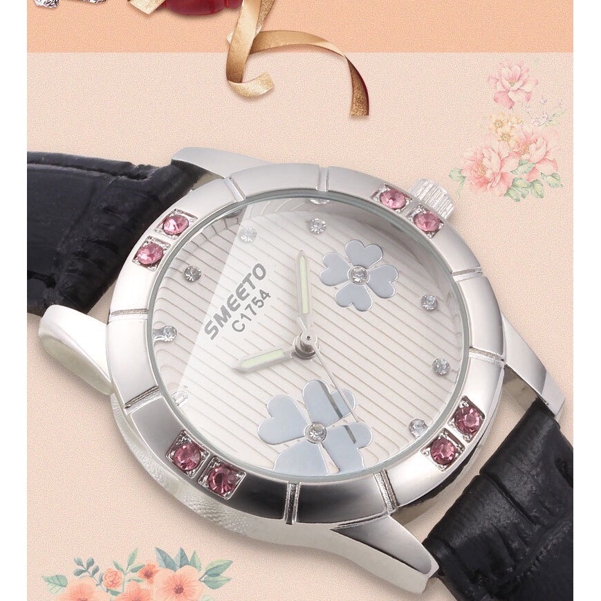 [MẪU HOT] Đồng hồ nữ SMEETO SM22 dây da cao cấp đẳng cấp phái nữ | BigBuy360 - bigbuy360.vn