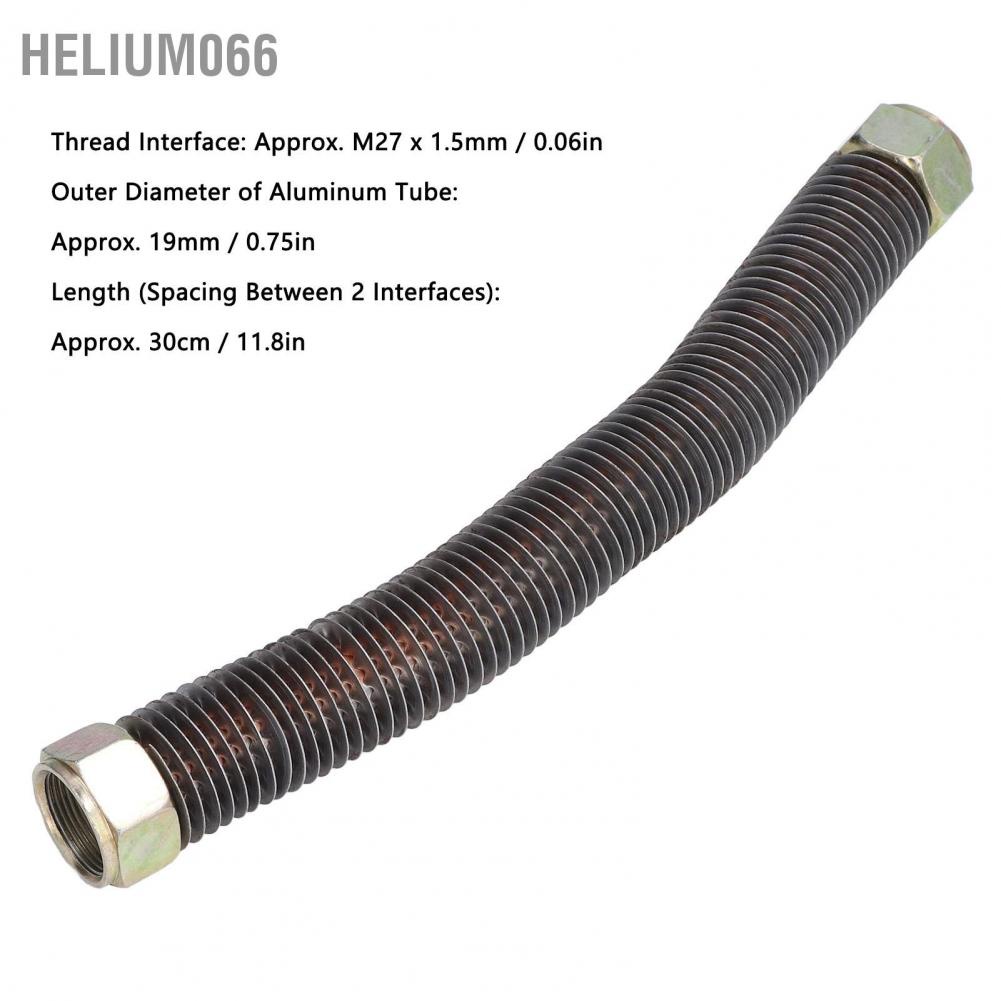 Máy nén khí Ống xả bằng nhôm Hợp kim đồng 19mm Đường kính ngoài 30cm Chiều dài Kết nối trục vít Helium066