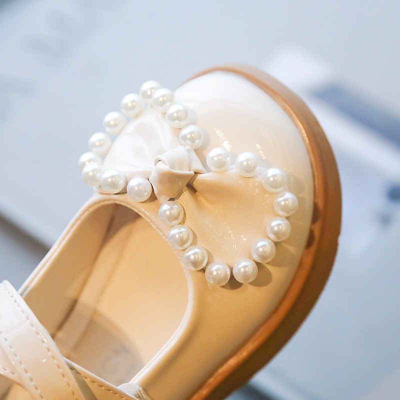 Giày Búp Bê Da Đế Mềm Chống Trượt Đính Nơ Dễ Thương Cho Bé Gái Từ 3-16 Tuổi