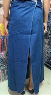 váy chống nắng jean xẽ tà