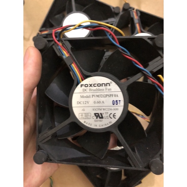 [Mã SALE hoàn 5% đơn 300K] Fan FOXCONN 9cm 12V 1.2A và 0.6A