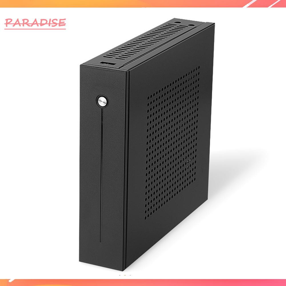 Paradise1 E-T3 Mini-ITX Case Ultra Slim SECC Computer PC Chassis Support Wall Mount