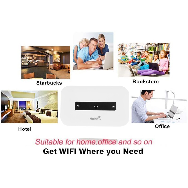 5G WiFi Router Portable MiFi 4G LTE MiFi Mobile WiFi Hotspot 2100MAh Car Wi-Fi Router with Sim Card Slot | BigBuy360 - bigbuy360.vn