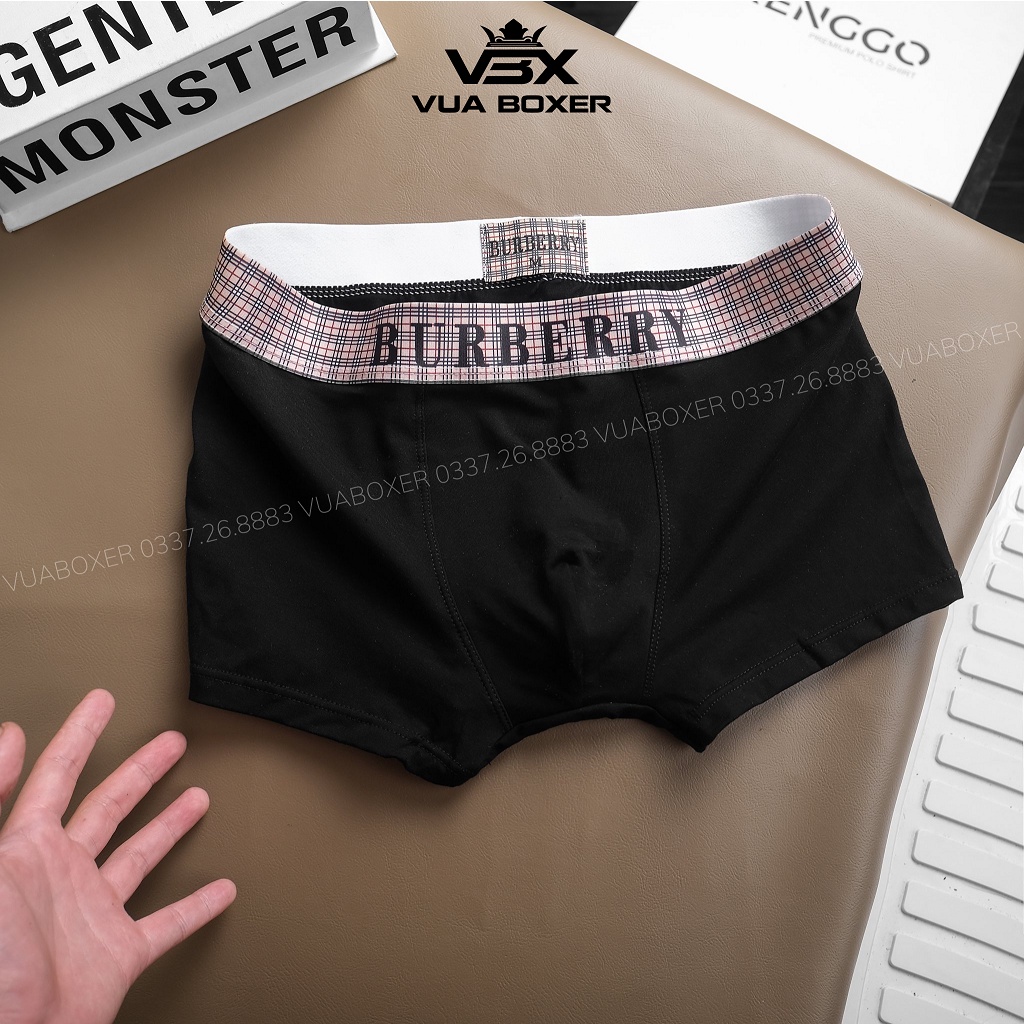 Quần Lót Nam Boxer Vải Cotton Thấm Hút Kháng Khuẩn Co Dãn Đàn Hồi BBR-CT02-TRON