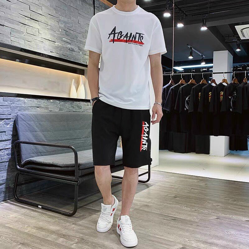 ĐỒ BỘ NAM THỂ THAO, SET BỘ ĐÙI NAM VÀ ÁO THUN AGAINTE MÁT MẺ CỰC CHẤT 1KENZ