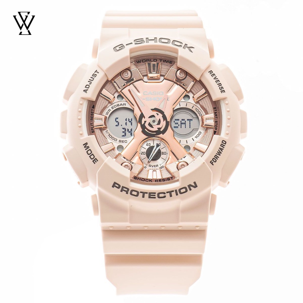 Đồng Hồ Điện Tử Nữ Casio G-Shock WATCHSTORE GMA-S120MF-4A Thiết Kế Mặt Kính Khoáng 46mm, Dây Và Vỏ Nhựa Bền Bỉ