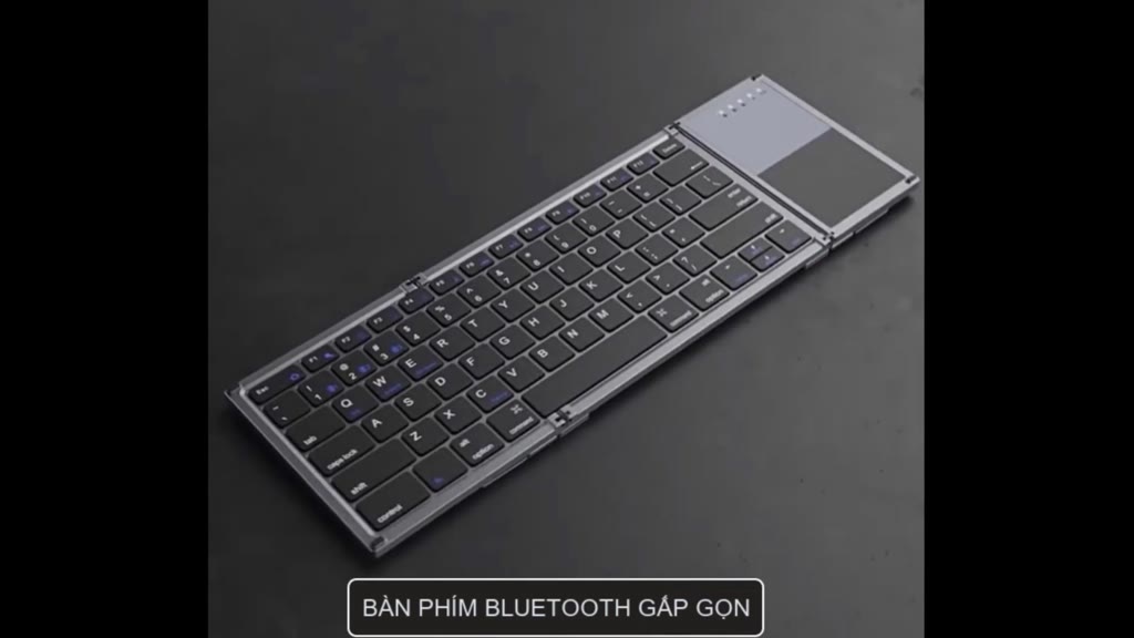 Bàn phím Gấp gọn không dây Bluetooth B66T - Tích hợp Chuột Touchpad - pin sạc TypeC- có hàng phím F1-F12 - Siêu nhẹ | BigBuy360 - bigbuy360.vn