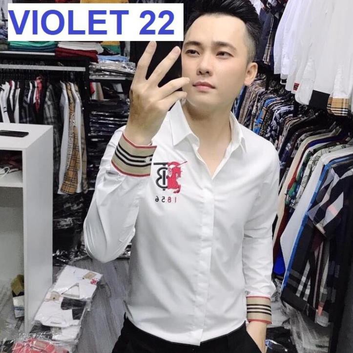 ÁO SƠ MI NAM TRẮNG THÊU LOGO VIỀN CỔ NHIỀU MẪU HÀNG ĐẸP GIÁ BÈO TB24-25-22-27-34-42 VIOLET SHOP đẹp