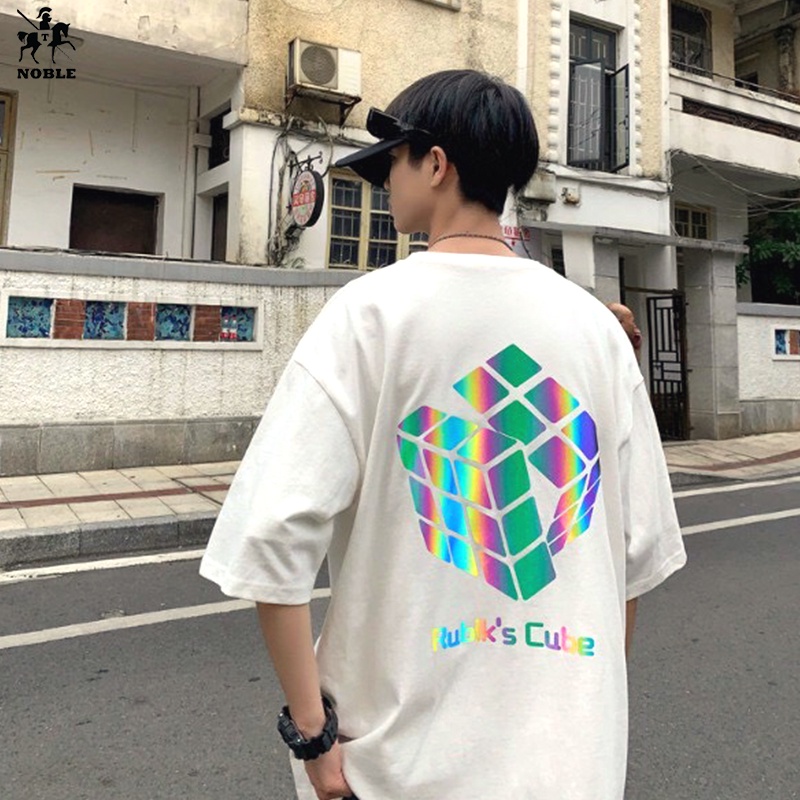 [Freeship] Áo thun phản quang nam nữ hình lập phương Rubik giá rẻ thời trang Miamo TP020