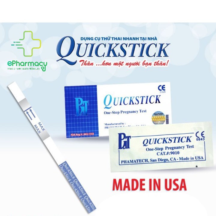 Que thử thai QuickStick - Thử thai Quick Stick USA cho kết quả nhanh chính xác - ePharmacy