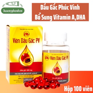 VIÊN DẦU GẤC PV - SÁNG MẮT - ĐẸP DA, CHỐNG LÃO HÓA
