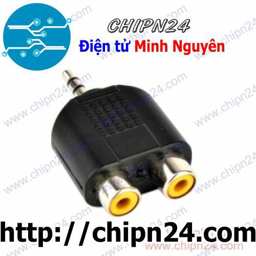 [1 CÁI] (G29) Đầu chia từ Jack Audio 3.5mm ra 2 đầu RCA bông sen