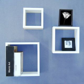 Bộ 3 kệ trang trí treo tường cao cấp hình vuông gỗ lỗi xanh chống ẩm cao cấp