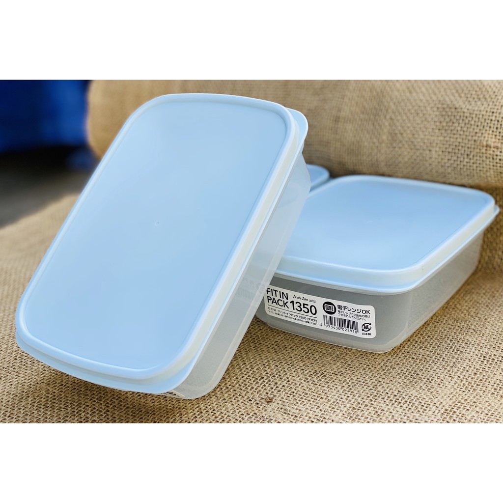 [Hỏa tốc HCM] Hộp Nhựa Nắp Dẻo 1350ml SANADA NỘI ĐỊA NHẬT BẢN