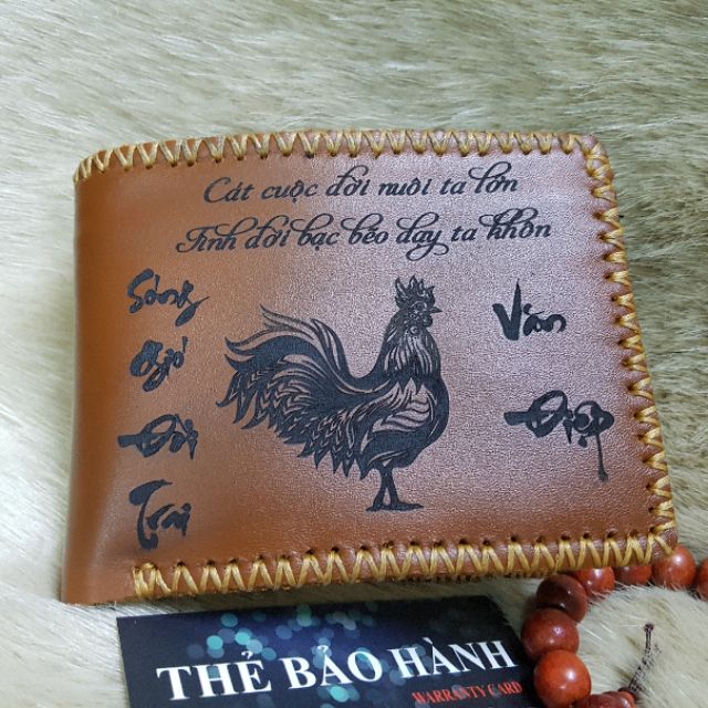 Ví Da Bò Handmade Khắc Tên, Ví Handmade, Ví Khắc Tên handmade, Ví Thủ Công Khắc Tên