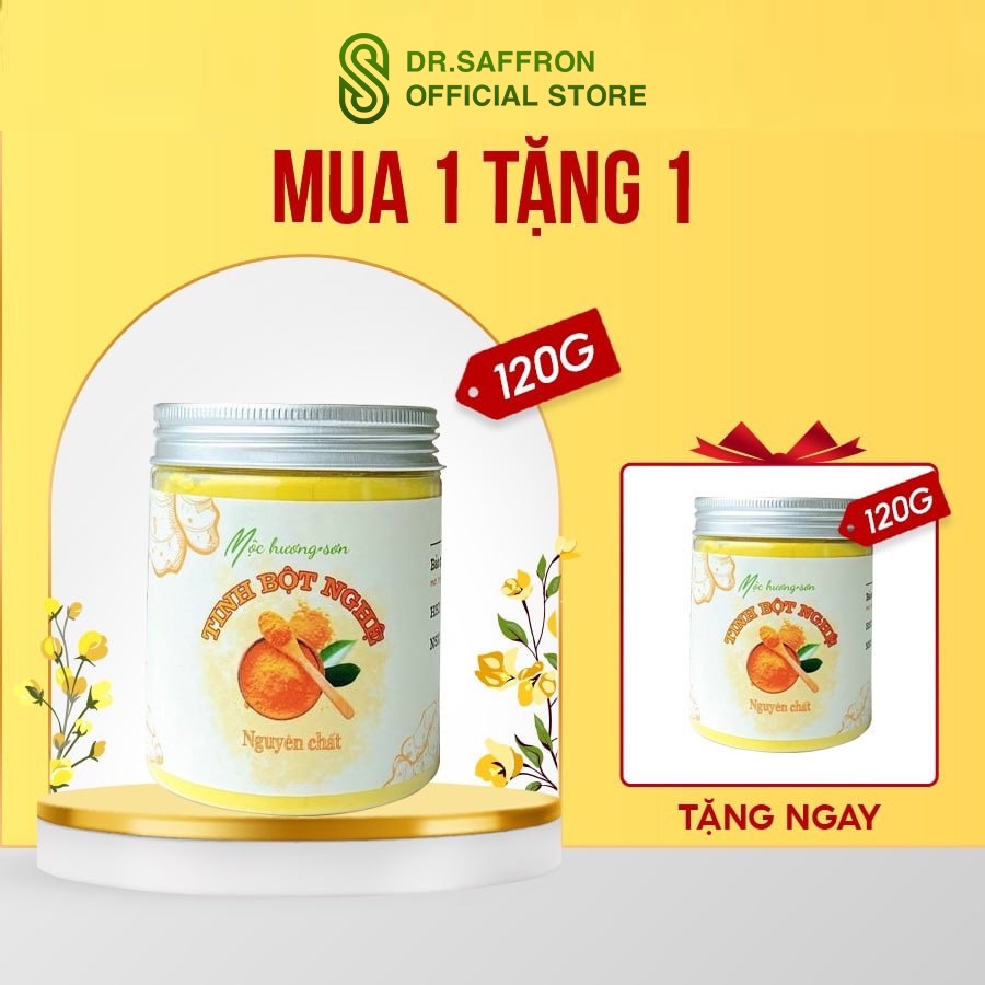 Tinh bột nghệ nguyên chất - Lọ 120gr