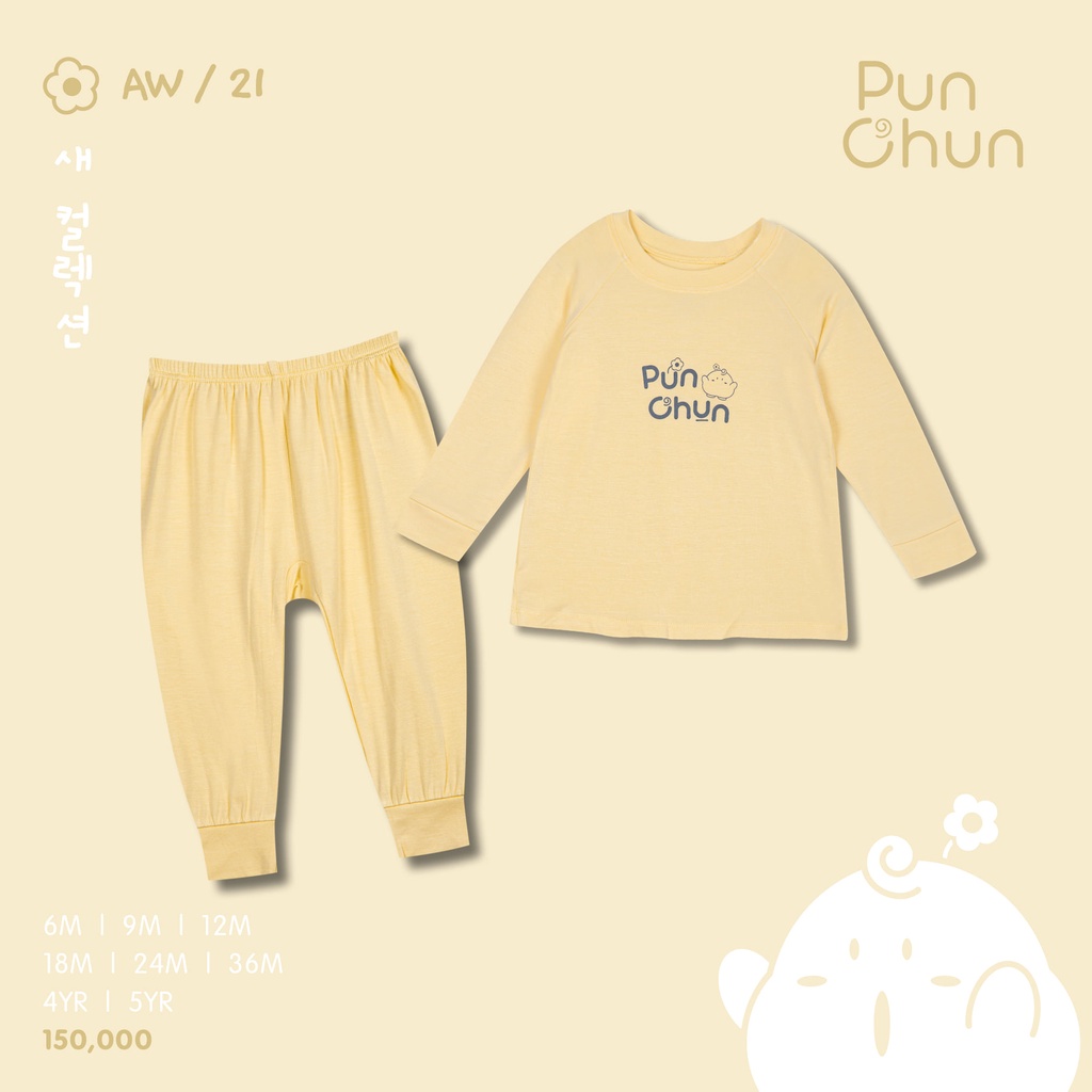 [ PUNCHUN ] Bộ dài tay raglan Punchun