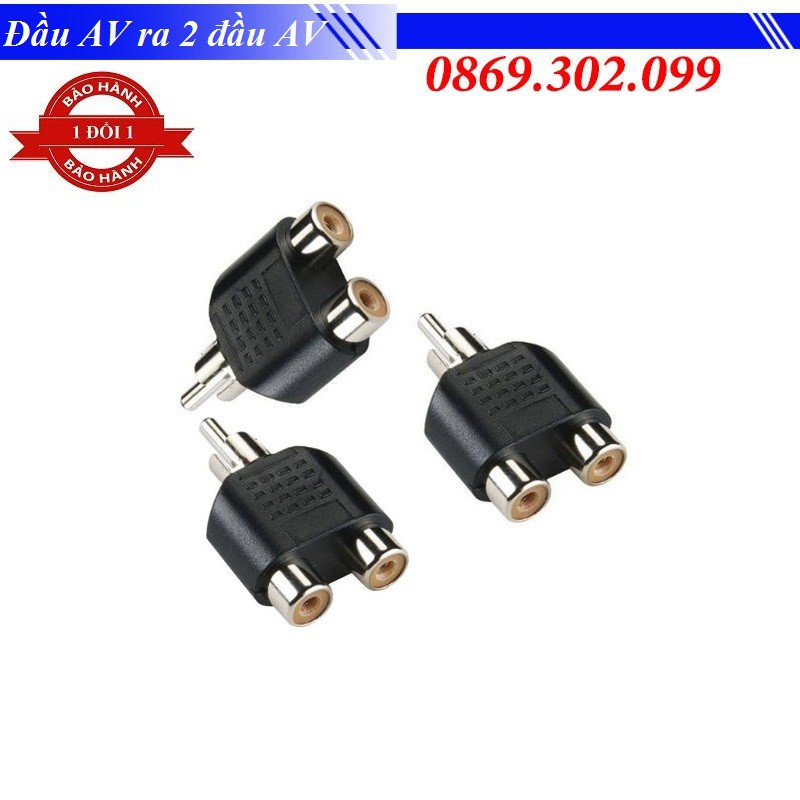 Đầu chia jack loa hoa sen AV 1 ra 2