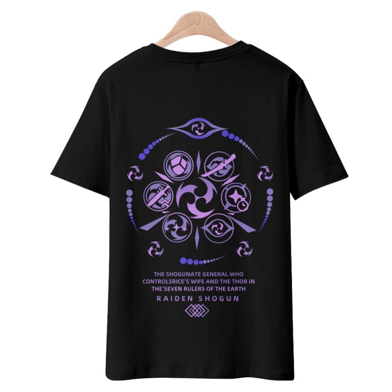 Áo Thun Nam Tay Ngắn In Hình Phong Cách Phim Thunderbolt God of Suzaku Cá Tính