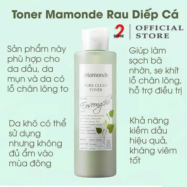 Nước Cân Bằng Kiềm Dầu Mamonde Toner mẫu mới 250ml