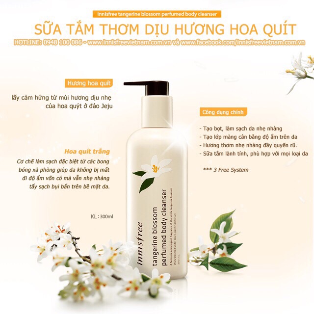 Bộ KIT sản phẩm chăm sóc da toàn thân Tangerine Blossom Perfumed Body