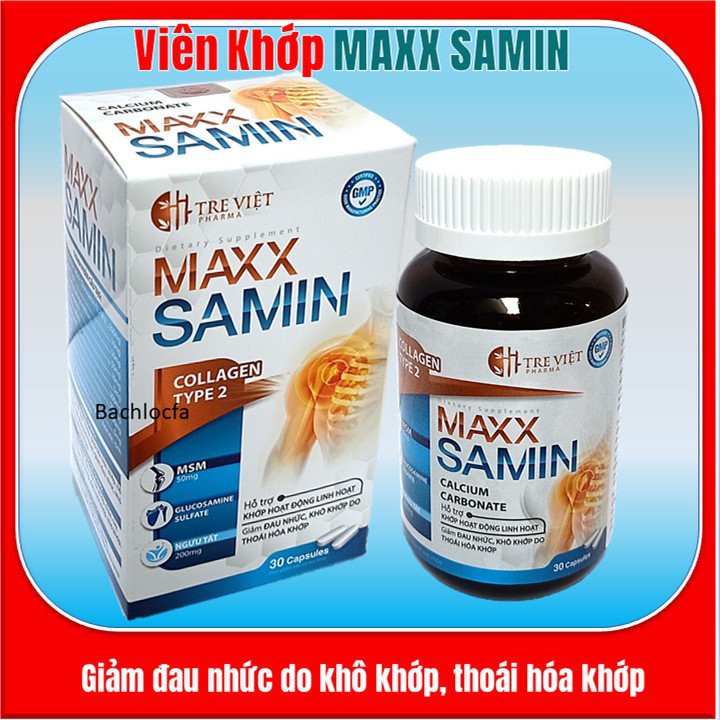 Viên Uống Bổ Xương Khớp Glucosamine Maxx Samin Collagen Type 2 - Giúp Giảm Đau Nhức Mỏi Khớp, Giảm Thoái Hóa Khớp