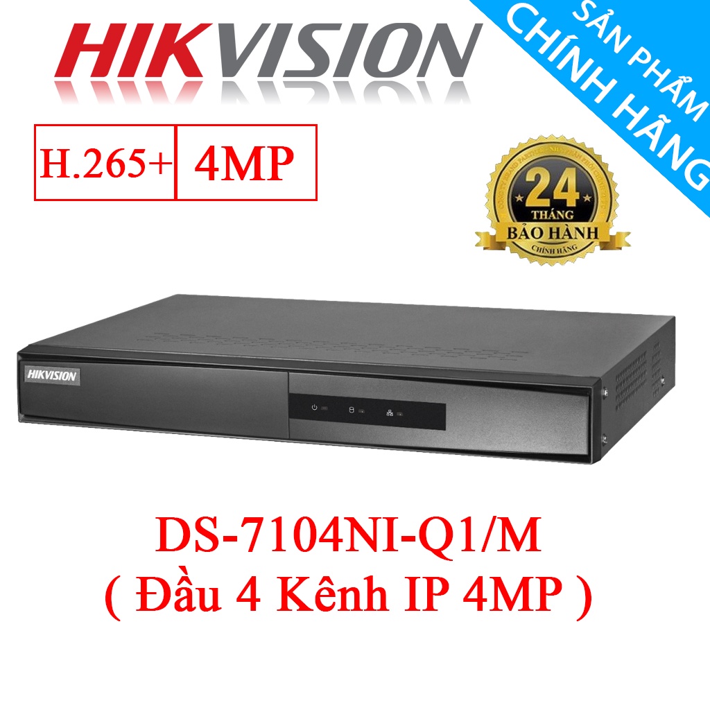 Đầu ghi IP HIKVISION 4 Kênh (4MP) DS-7104NI-Q1/M - Hàng Chính Hãng