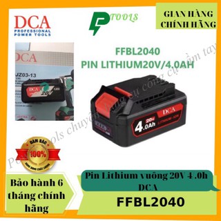 Pin lithium chính hãng dca 20v/4.0ah ffbl2040 , dùng cho tất cả dòng pin 20v dca , có đèn led báo dung lượng pin